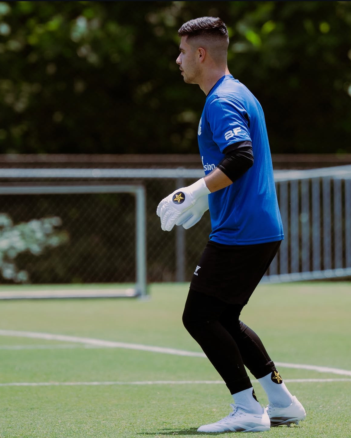 Giuliano Santucci Shines at TST 2025 for Drip FC Wearing Gold Star Goalkeeping Gloves