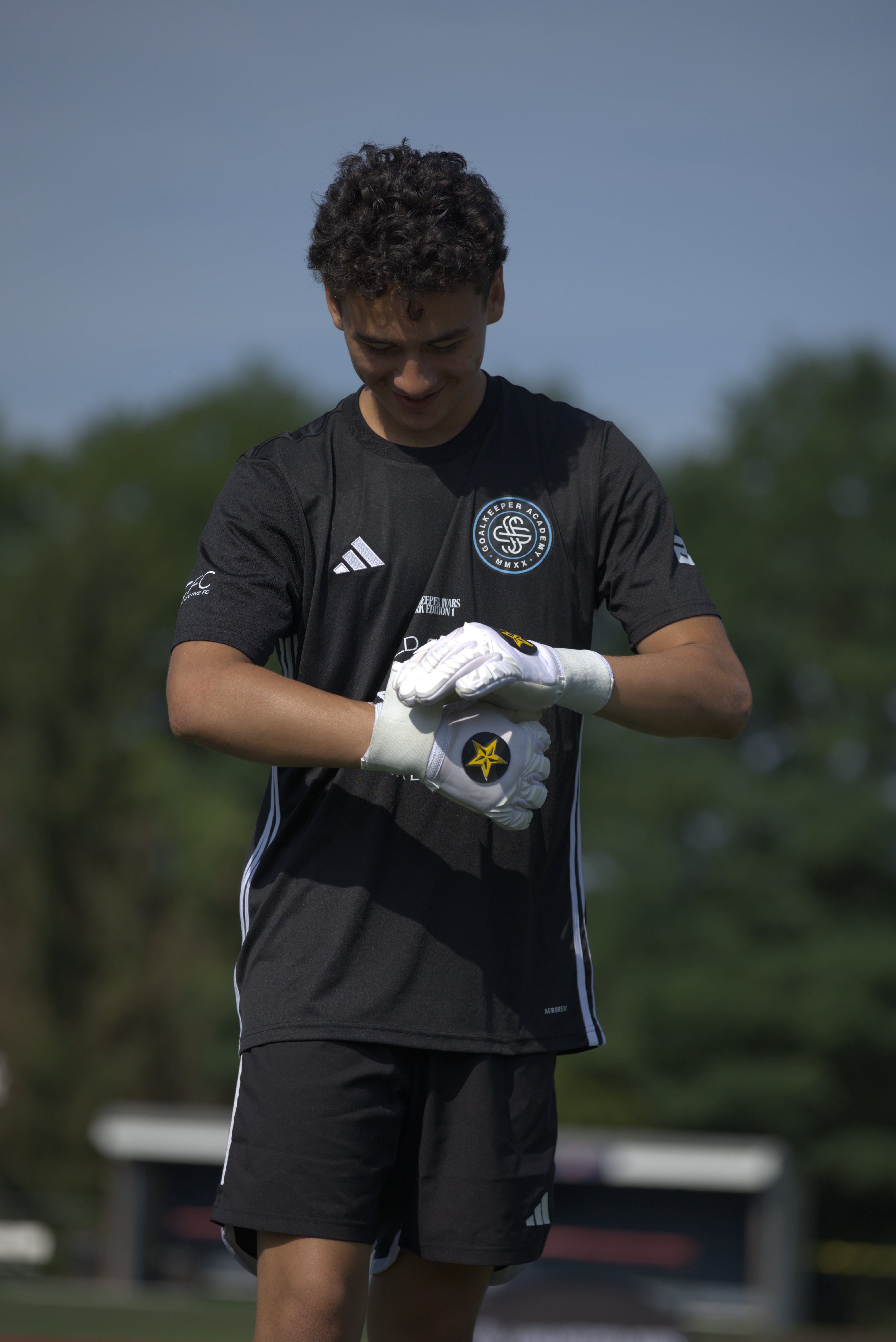 People in Goalkeeper gloves