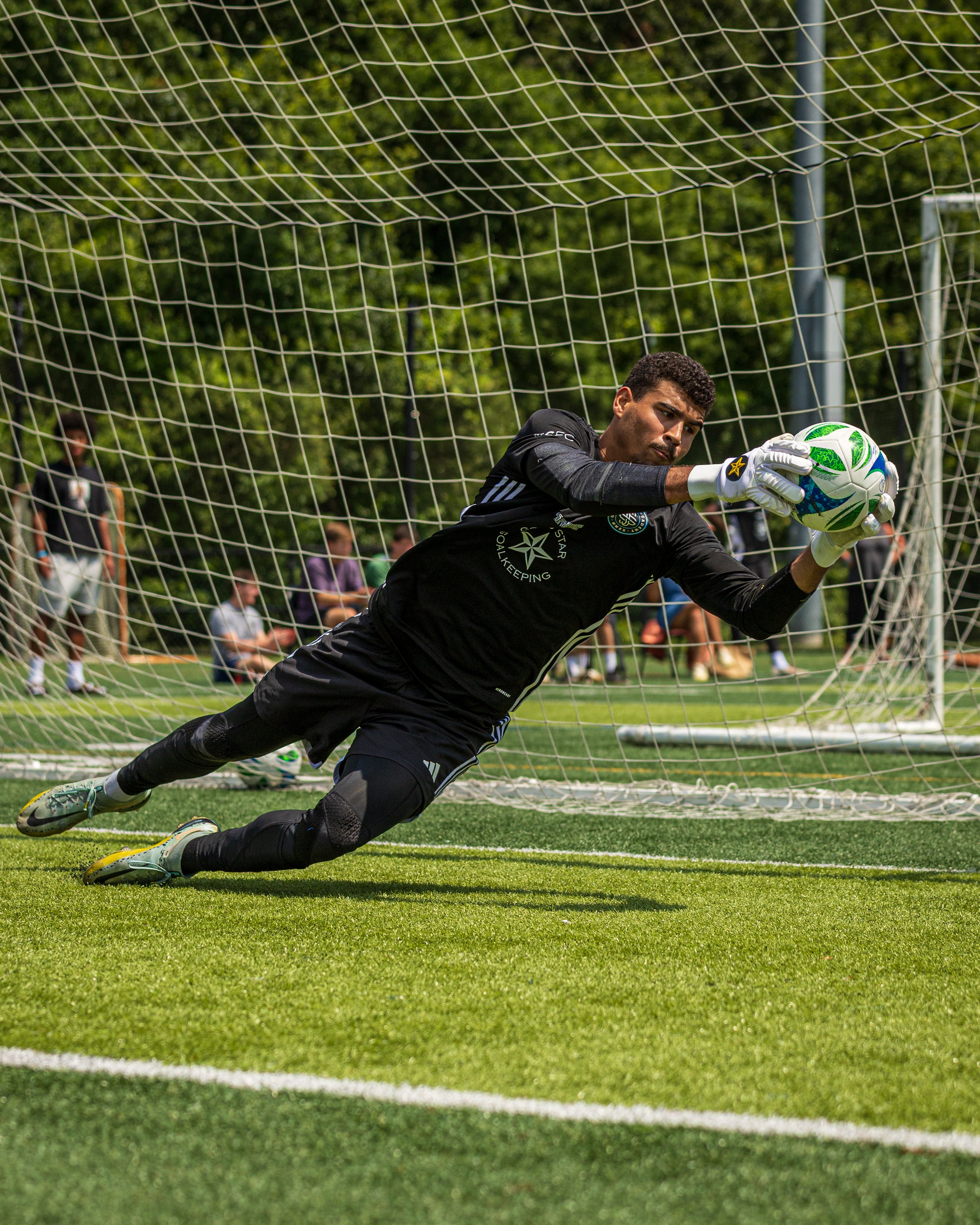 People in Goalkeeper gloves